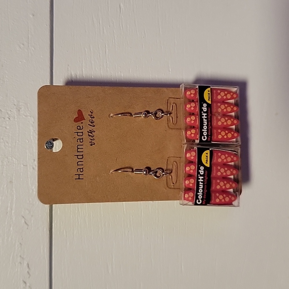 Handmade "Highlighters" Earrings